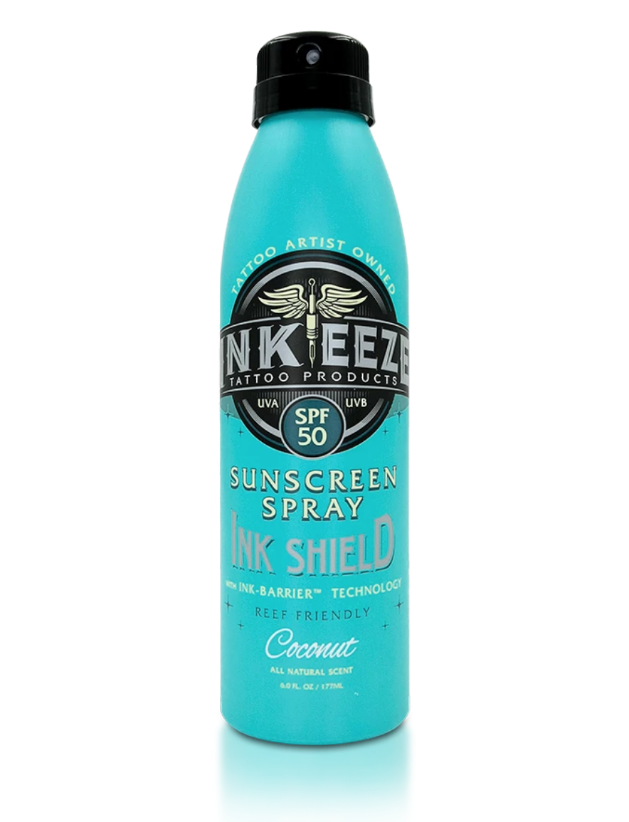 Ink Shield Coconut Sunscreen Spray SPF50 - 6OZ.